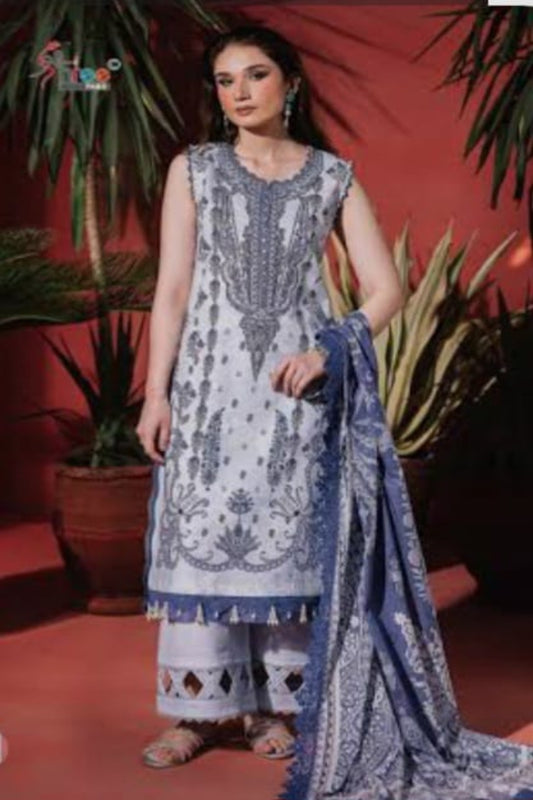 Needle Wonder Blue Suit- Unstitched