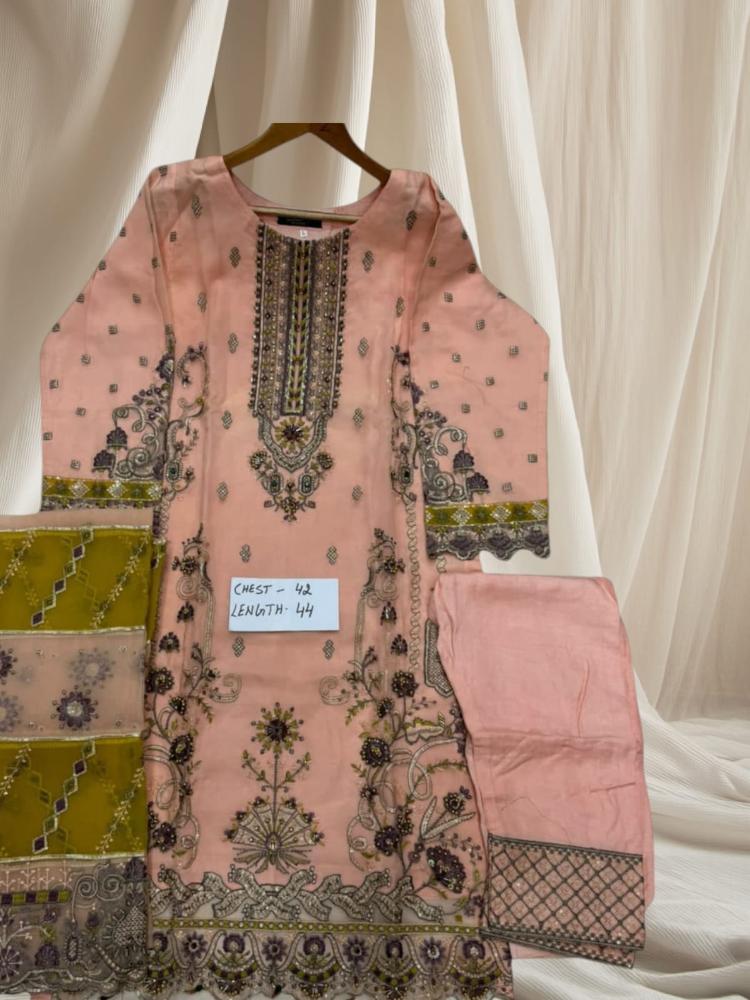 Peach Husnara Readymade Suit