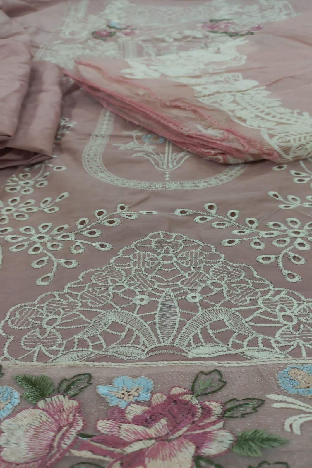 Ombre Blush Pink Suit-Semi-Stitched