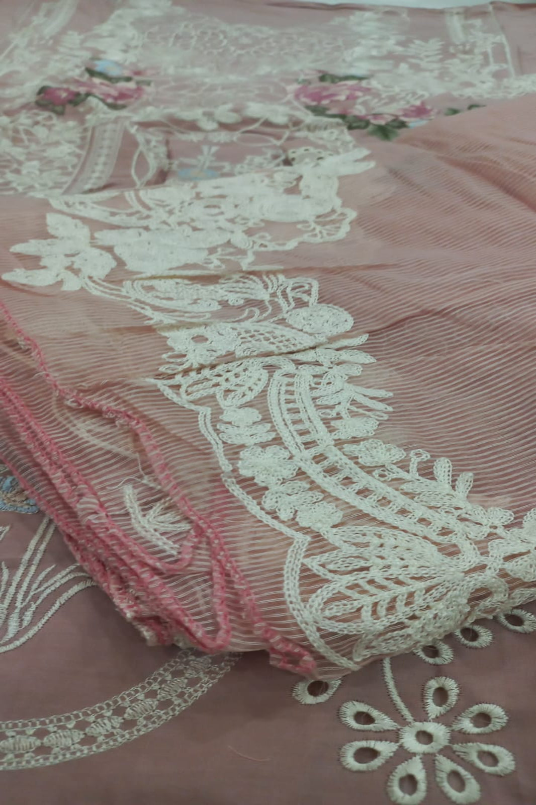 Ombre Blush Pink Suit-Semi-Stitched