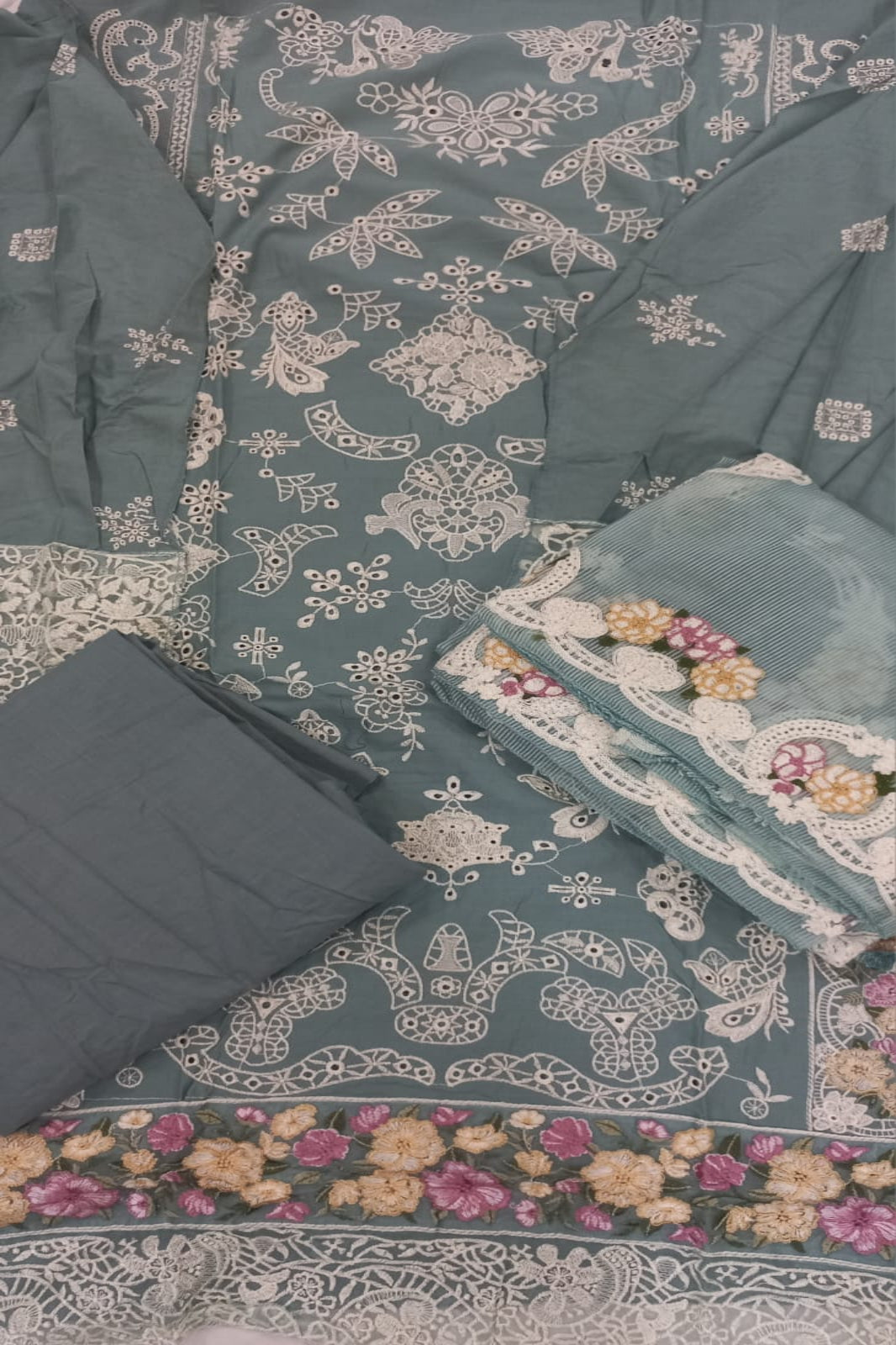 Ombre Light Blue Suit- Semi-Stitched