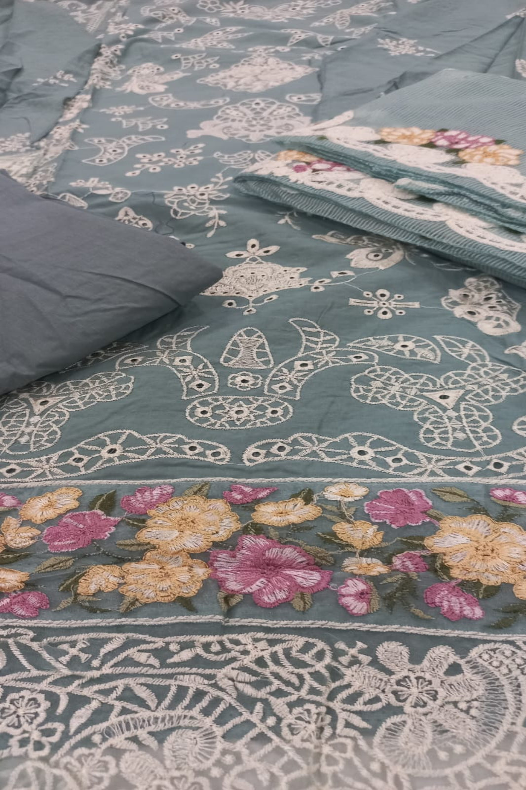 Ombre Light Blue Suit- Semi-Stitched