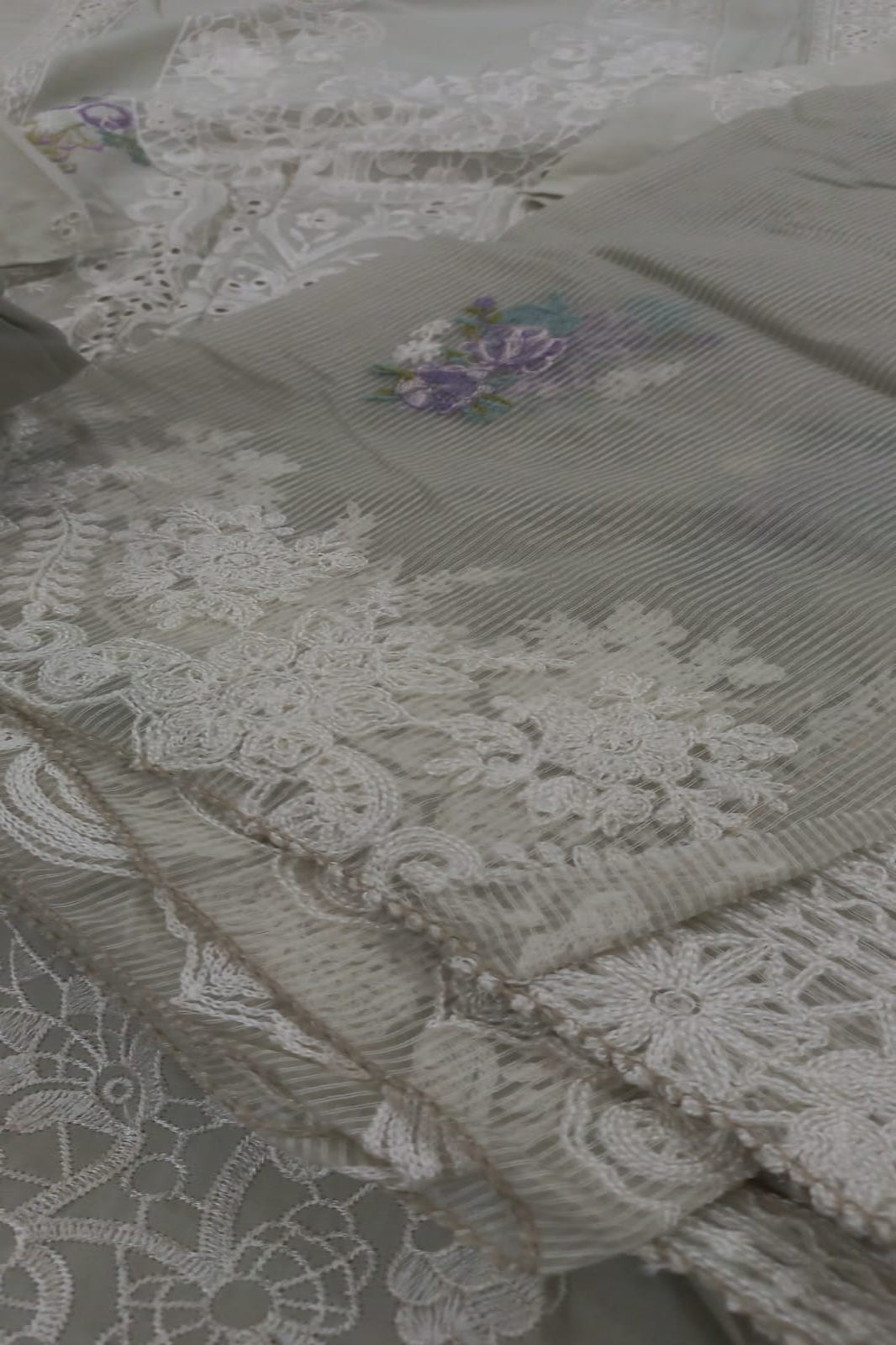 Ombre Mint Green Suit-Semi-Stitched