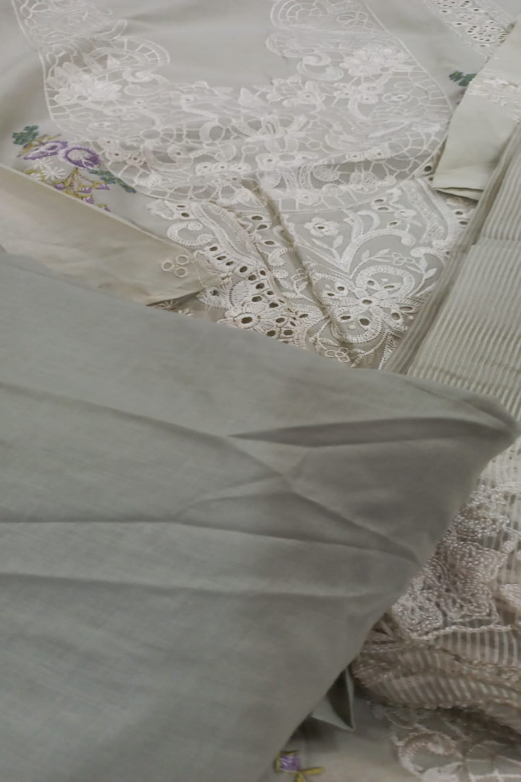 Ombre Mint Green Suit-Semi-Stitched