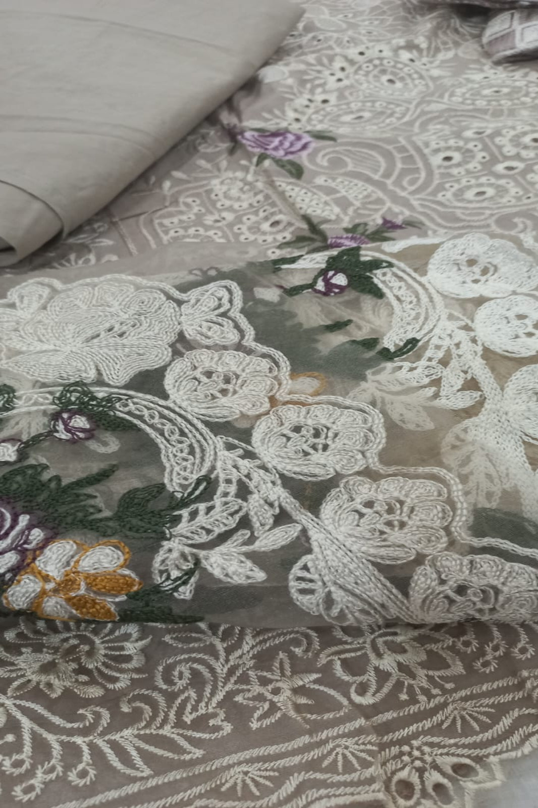 Ombre Mousse Grey Suit- Semi-Stitched