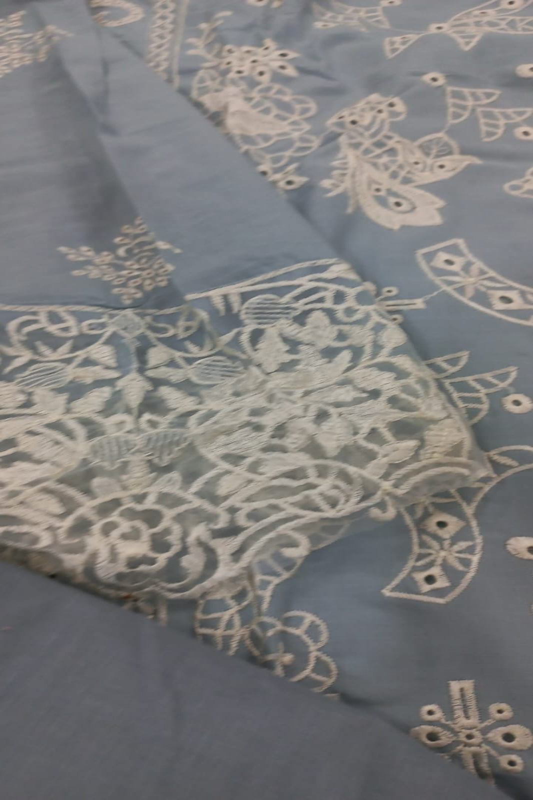 Ombre Ice Blue Suit- Semi-Stitched