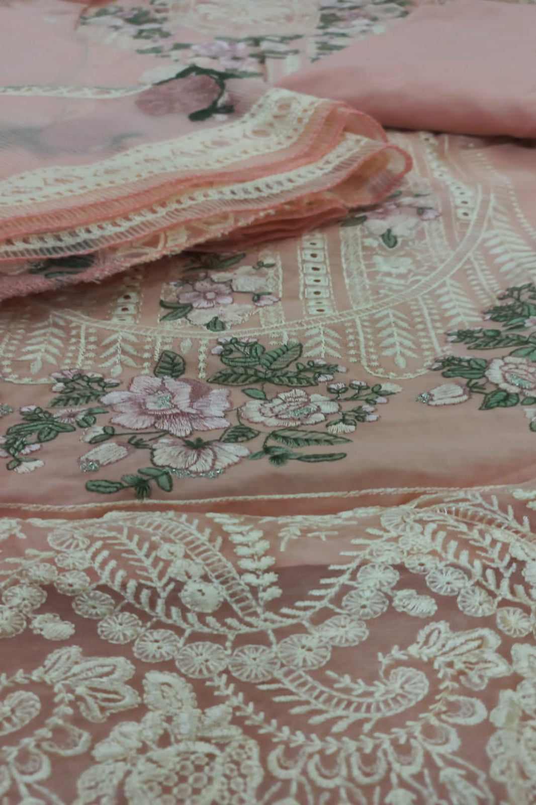 Ombre Soft Pink Suit-Semi-Stitched