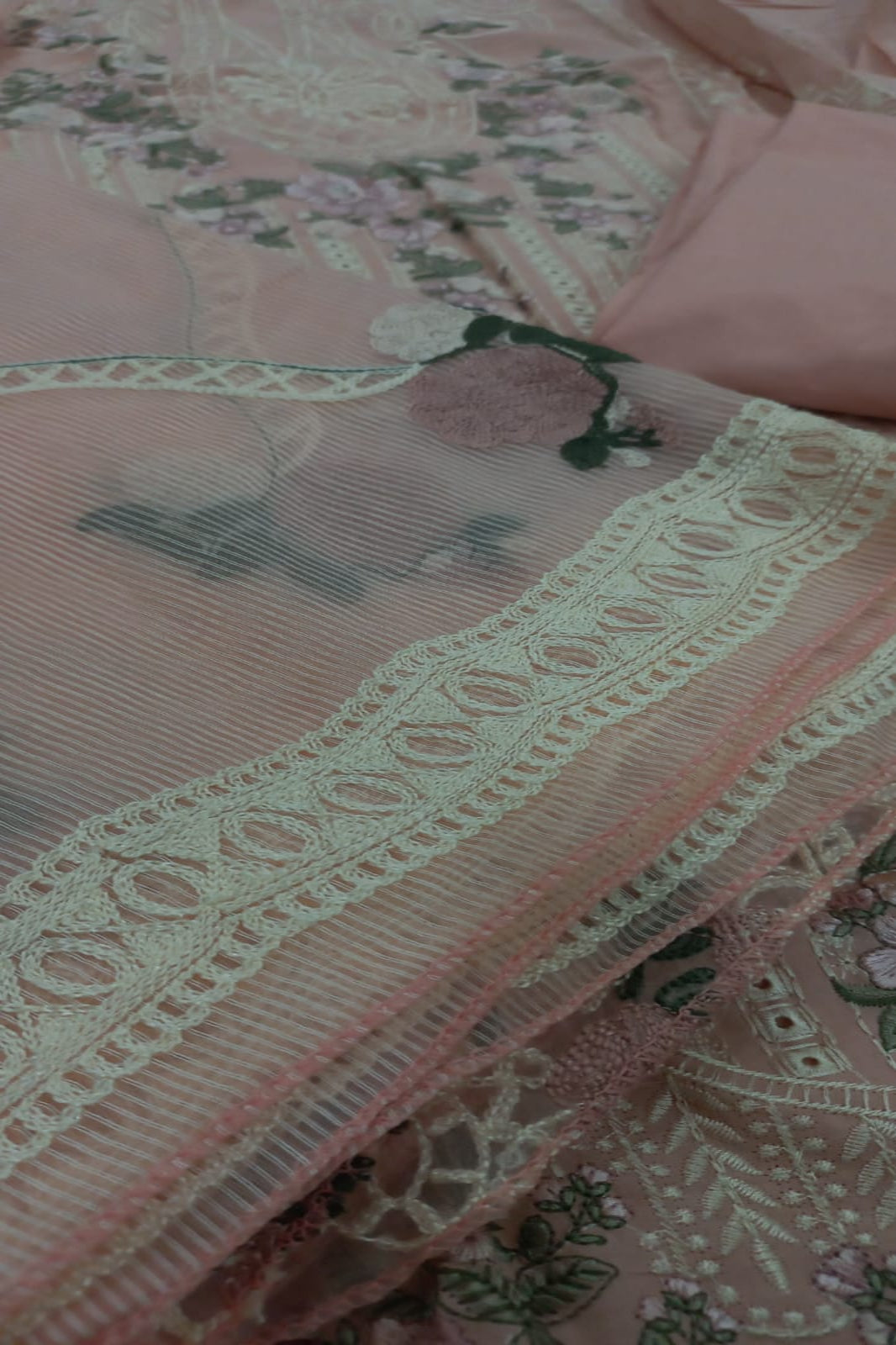 Ombre Soft Pink Suit-Semi-Stitched