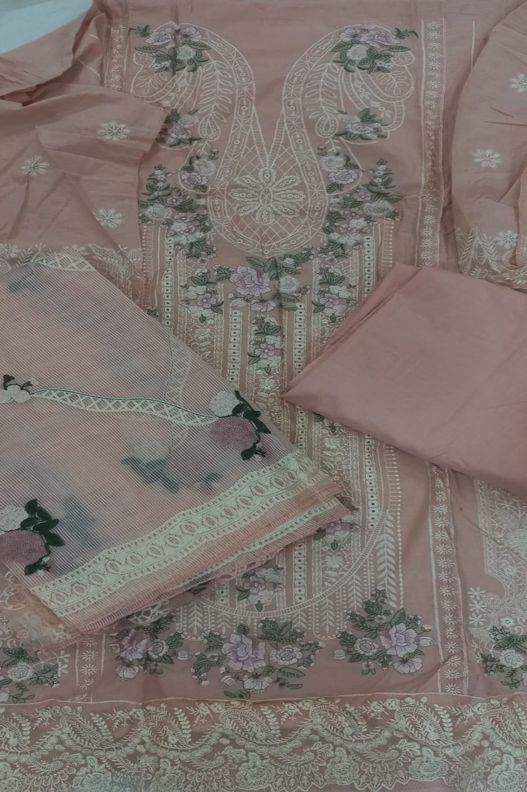 Ombre Soft Pink Suit-Semi-Stitched