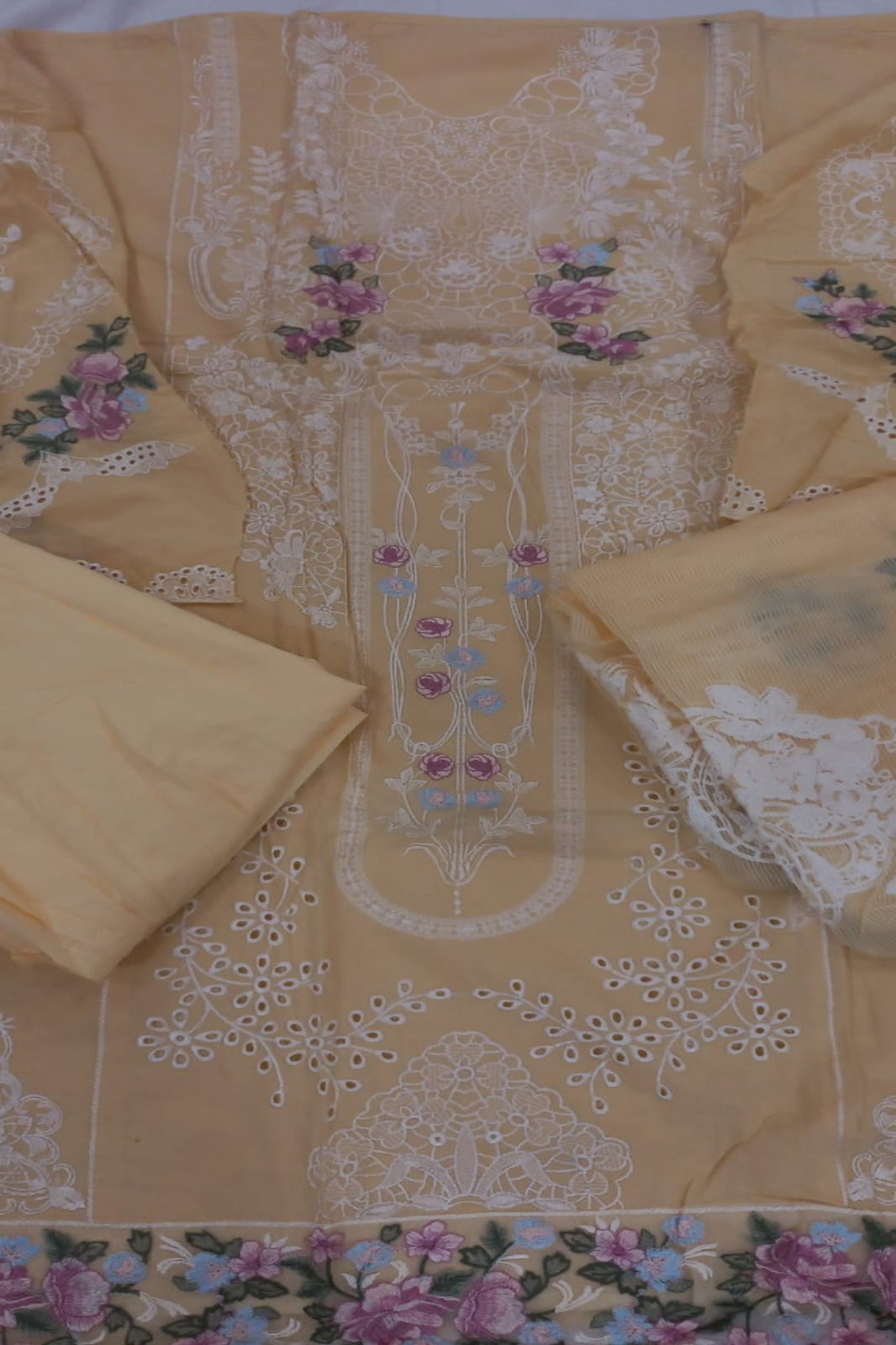 Ombre Yellow Suit- Semi-Stitched