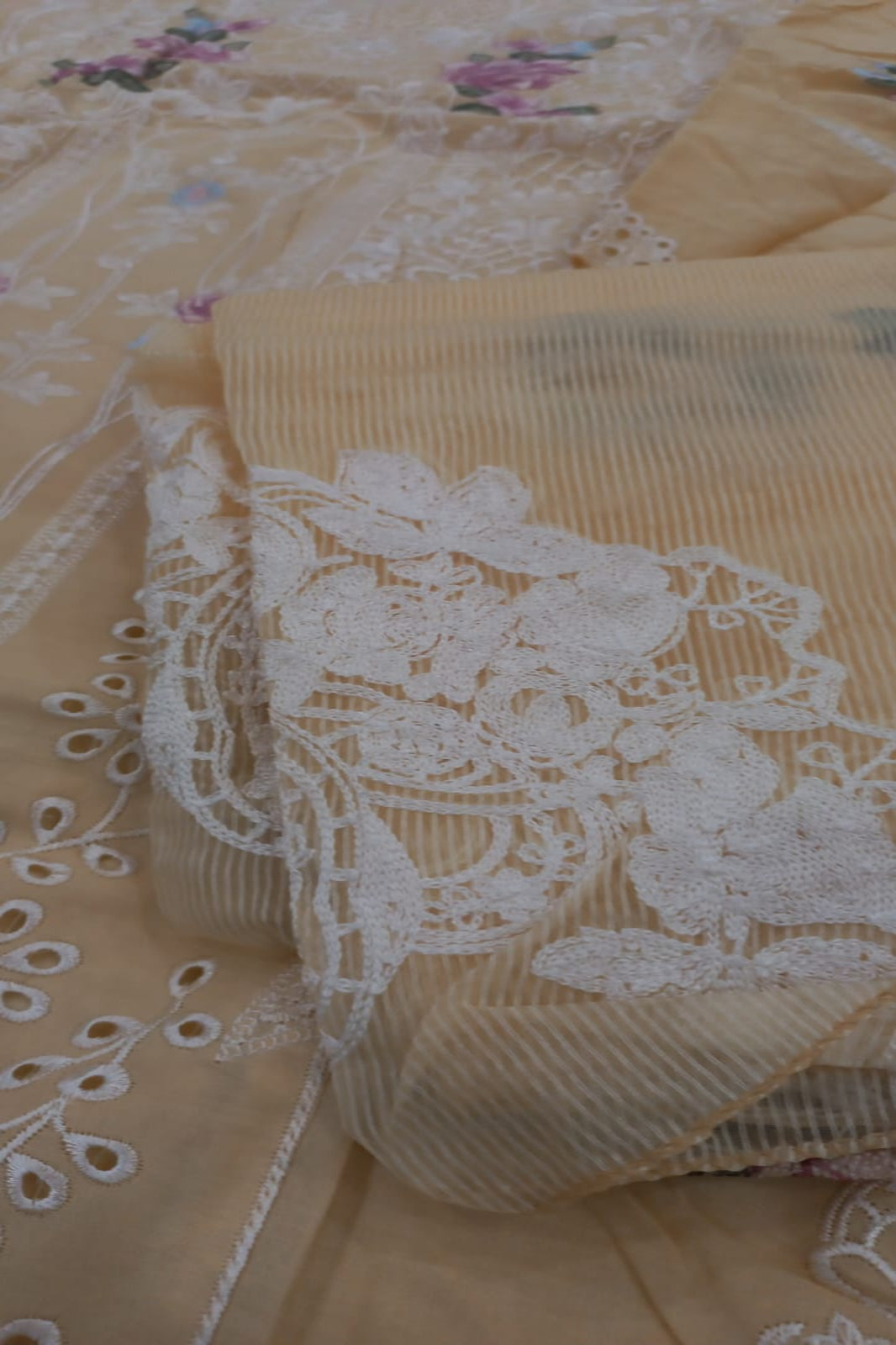 Ombre Yellow Suit- Semi-Stitched