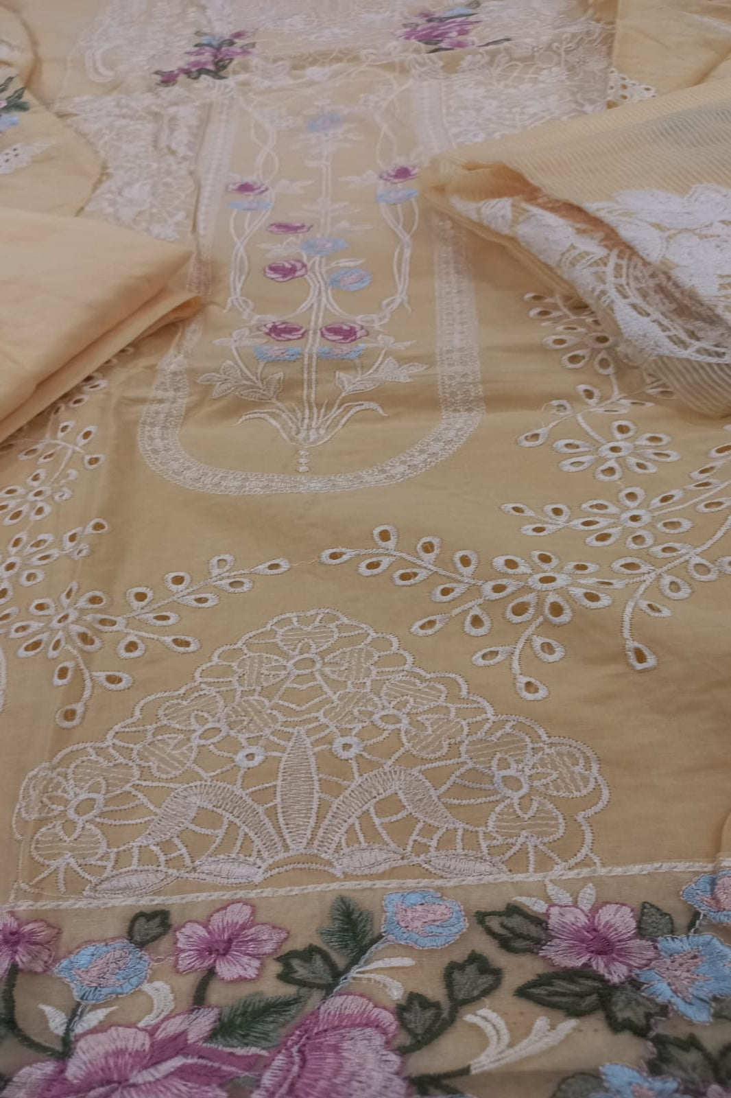 Ombre Yellow Suit- Semi-Stitched