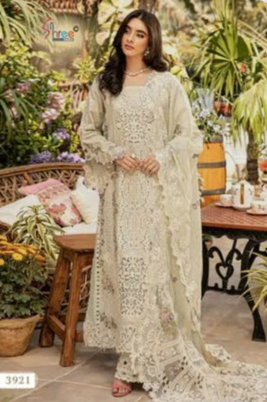 Ombre Mint Green Suit-Semi-Stitched