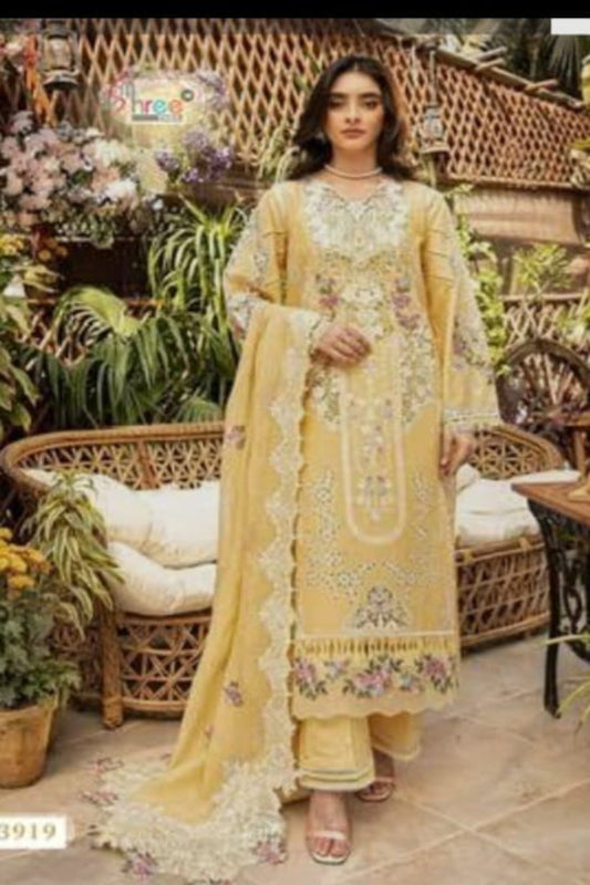 Ombre Yellow Suit- Semi-Stitched