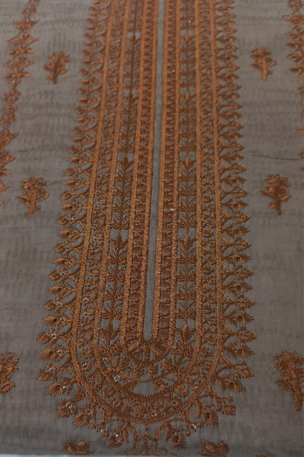 Shree Khaki Green Suit-Unstitched