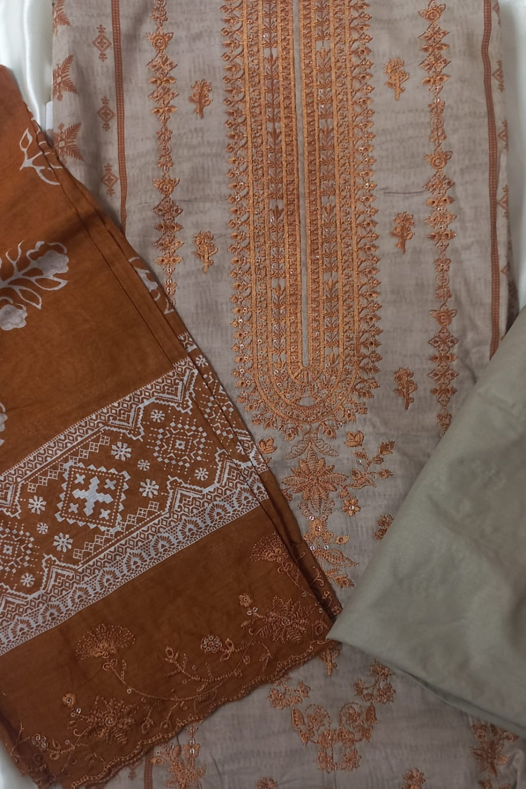 Shree Mustard Yellow Suit-Unstitched