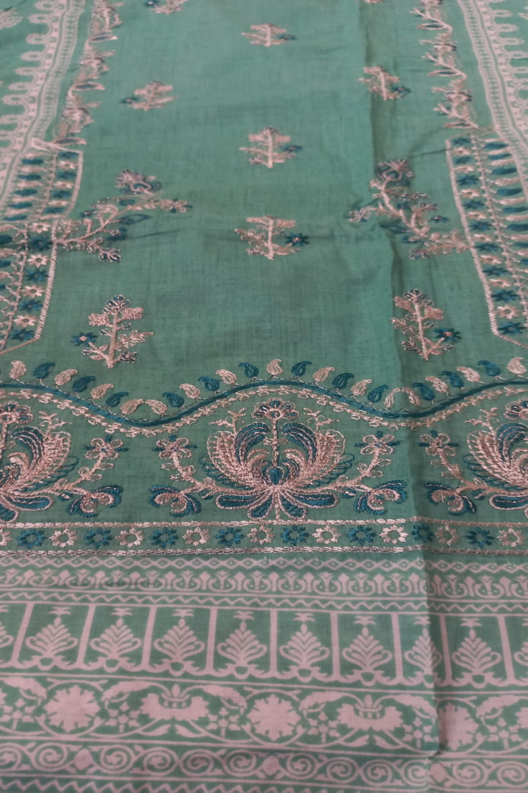 Shree Sea Green Suit- Unstitched